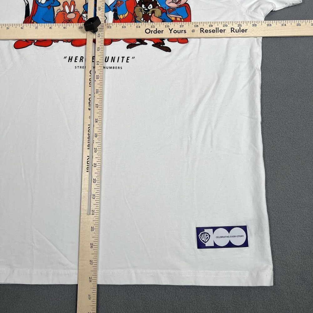 Looney Tunes Superman T Shirt Men Size 2XL White WB 100 Years Heroes Unite - Picture 7 of 8